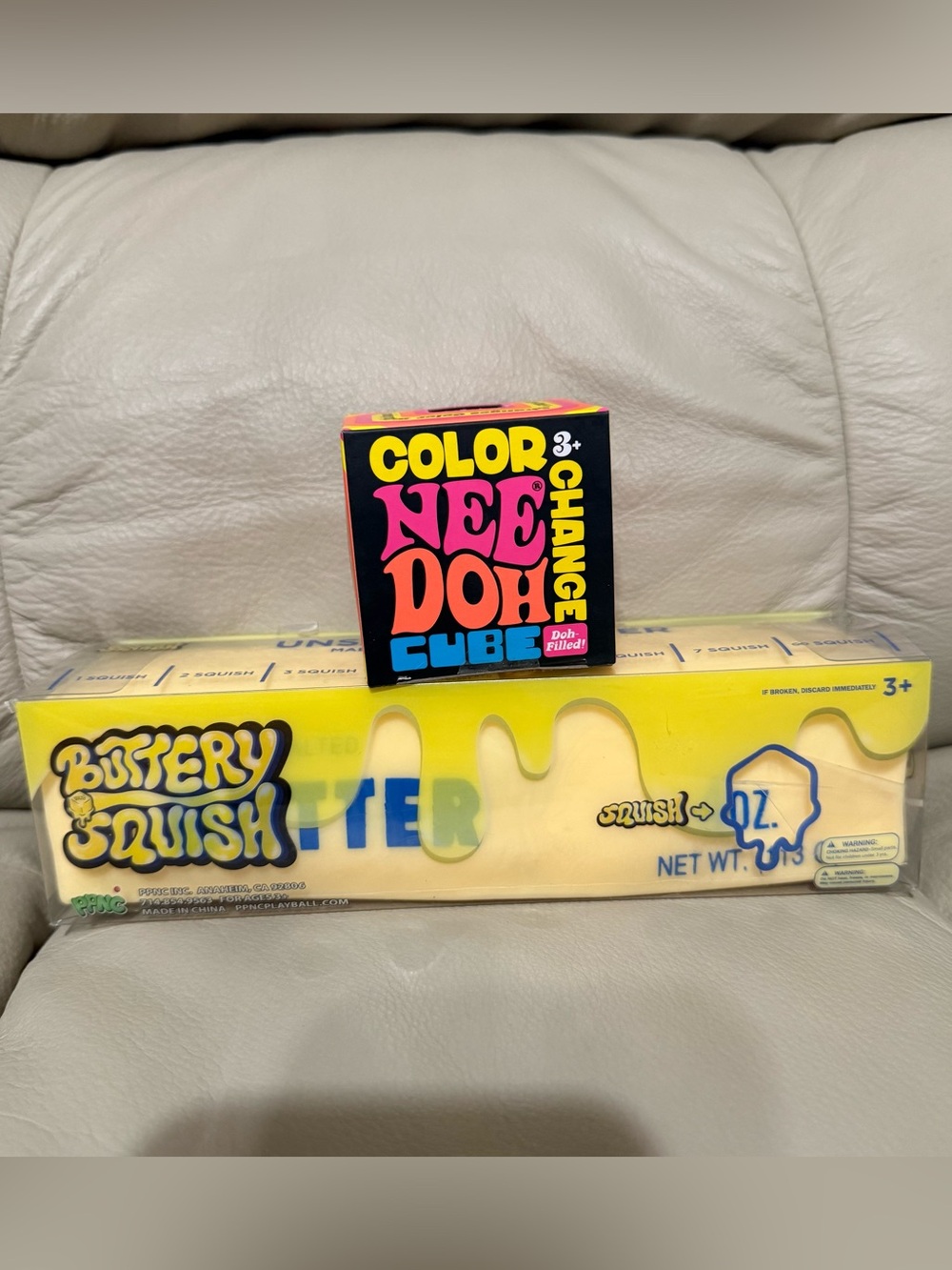 NEW Needoh Color Change Cube Pink + PPNC Jumbo Butter Buttery Squish Squishy